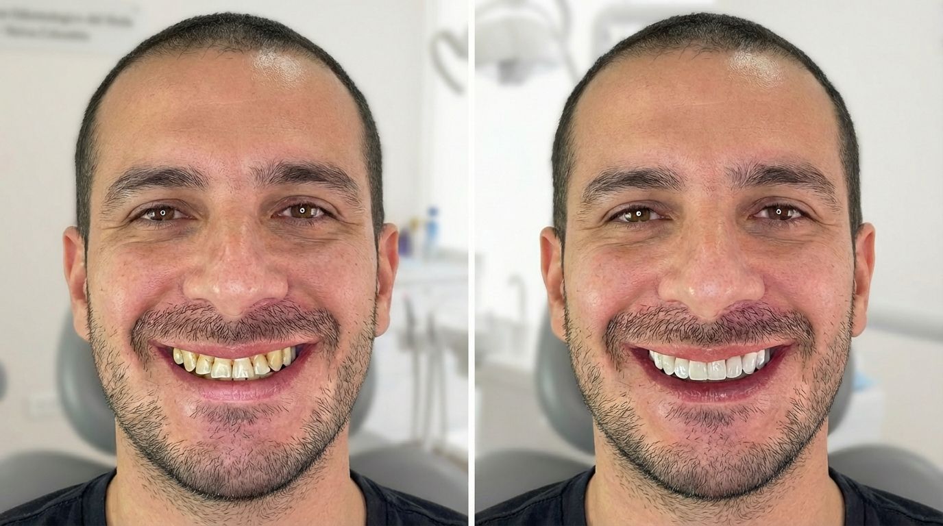 Corrección de dientes inclinados con ortodoncia